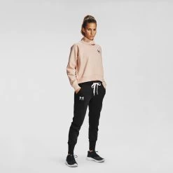 Under Armour Women's Rival Fleece Joggers Black -Sporty Life Shop s7.v5 1356416 001 fsf