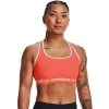 Under Armour Women's Armour Mid Crossback Sports Bra Electric Tangerine / White -Sporty Life Shop s7.v5 1361034 825 fc