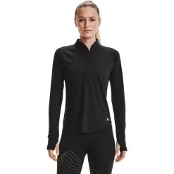 Under Armour Women's UA Streaker Run Half Zip Top Black / Reflective