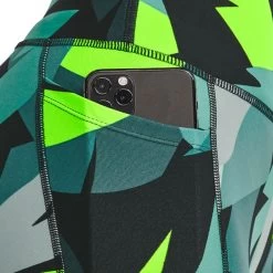 Under Armour Women's HeatGear® Armour No-Slip Waistband Printed Ankle Leggings Neptune / Sea Mist / Black -Sporty Life Shop s7.v5 1365338 369 sidedet