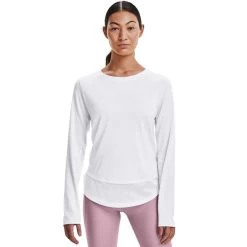 Under Armour Women's UA Tech™ Vent Long Sleeve T-Shirt White / Black