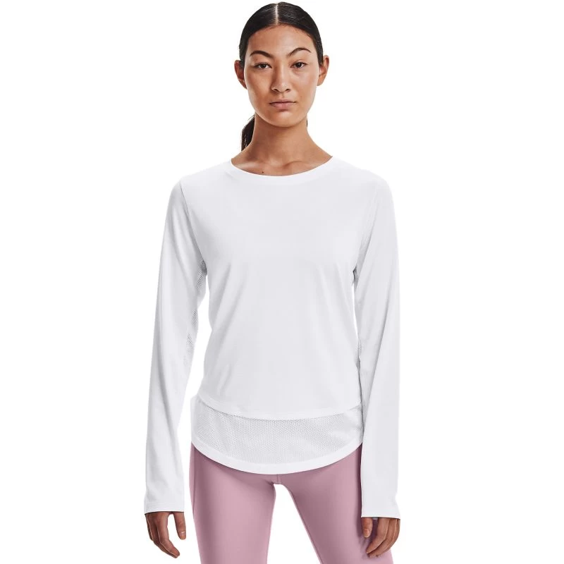 Under Armour Women's UA Tech™ Vent Long Sleeve T-Shirt White / Black 3 Under Armour Women's UA Tech™ Vent Long Sleeve T-Shirt White / Black