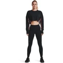 Under Armour Women's UA RUSH™ No-Slip Waistband Full-Length Leggings Black / Iridescent -Sporty Life Shop s7.v5 1368181 001 fsf