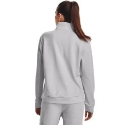Under Armour Women's Quarter Zip Top Halo Gray Light Heather / Black -Sporty Life Shop s7.v5 1373058 014 bc