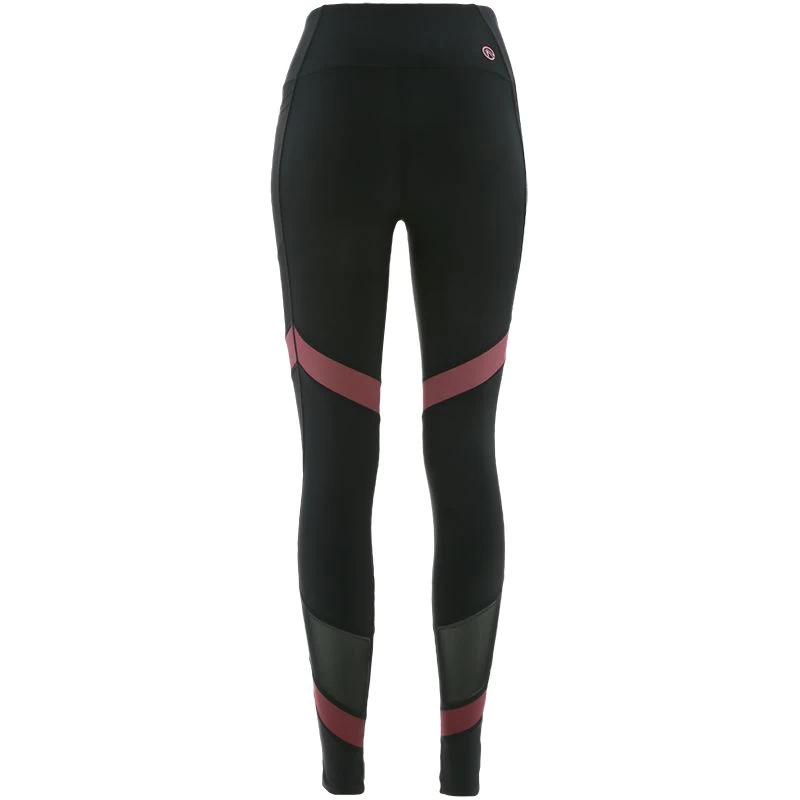 Women's Savannah 7/8 Length Tights Black / Burgundy 8 Women's Savannah 7/8 Length Tights Black / Burgundy - Image 6