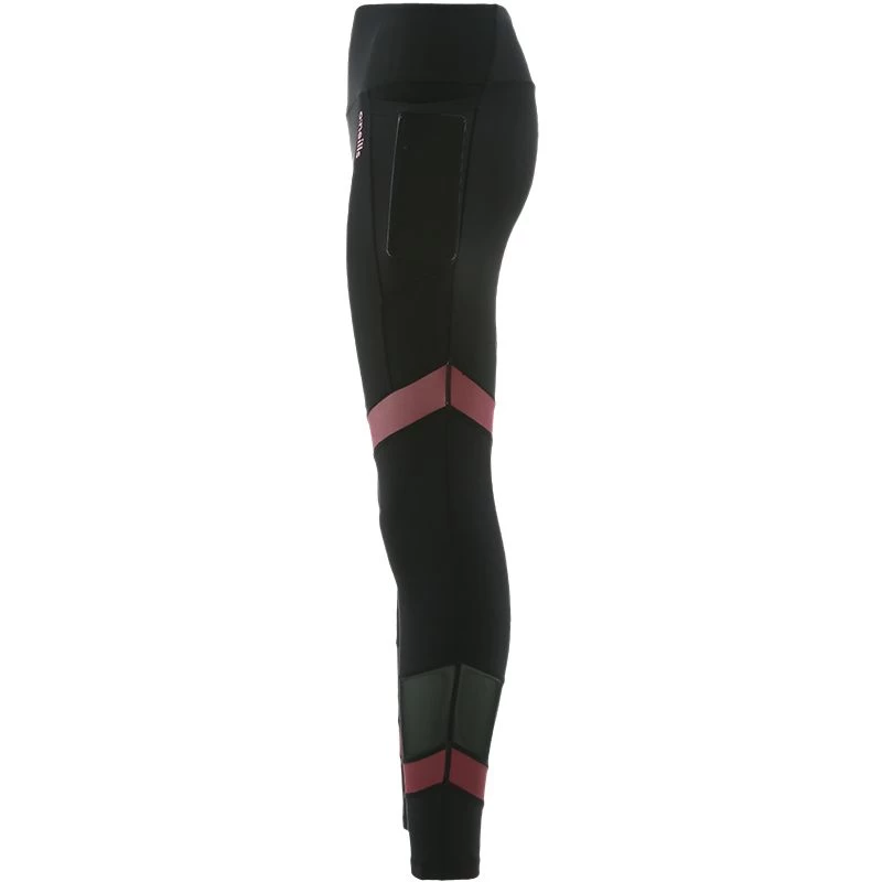 Women's Savannah 7/8 Length Tights Black / Burgundy 9 Women's Savannah 7/8 Length Tights Black / Burgundy - Image 7