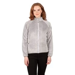 Trespass Women's Telltale Soft Furry Fleece Jacket Silver Grey