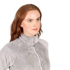 Trespass Women's Telltale Soft Furry Fleece Jacket Silver Grey -Sporty Life Shop telltale faflfltr0028 sig m03 1