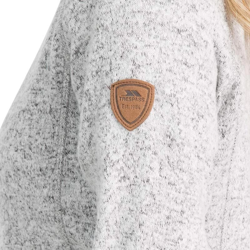 Trespass Women's Tenderness Half Zip Fleece Grey Marl 6 Trespass Women's Tenderness Half Zip Fleece Grey Marl - Image 4