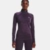 Under Armour Women's UA Tech™ Twist ½ Zip Tux Purple / Retro Purple / Metallic Silver -Sporty Life Shop v5 1320128 541 fc