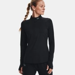 Under Armour Women's UA Qualifier Run 2.0 Half Zip Black / Black / Reflective