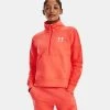 Under Armour Women's UA Rival Fleece Half Zip After Burn / White -Sporty Life Shop v5 1373030 877 fc
