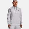 Under Armour Women's Armour Fleece® Left Chest Hoodie Halo Gray Light Heather / Black -Sporty Life Shop v5 1373055 014 fc