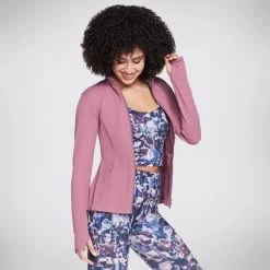 Skechers Women's Go Walk Mesh Jacket Dark Mauve -Sporty Life Shop w03ja158 dkmv e